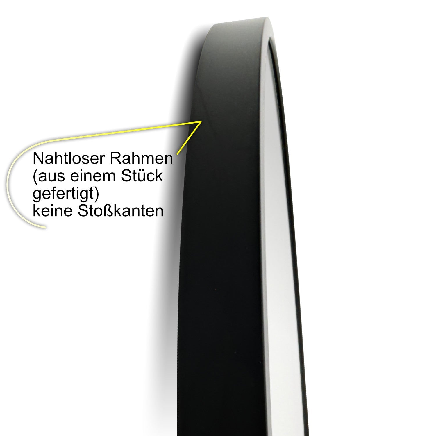 Dekor Wandspiegel Rund mit Schwarz RAHMEN, ohne Beleuchtung