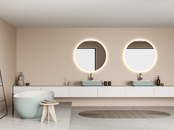 LED Badspiegel, design runder Spiegel, Badspiegel mit led Beleuchtung