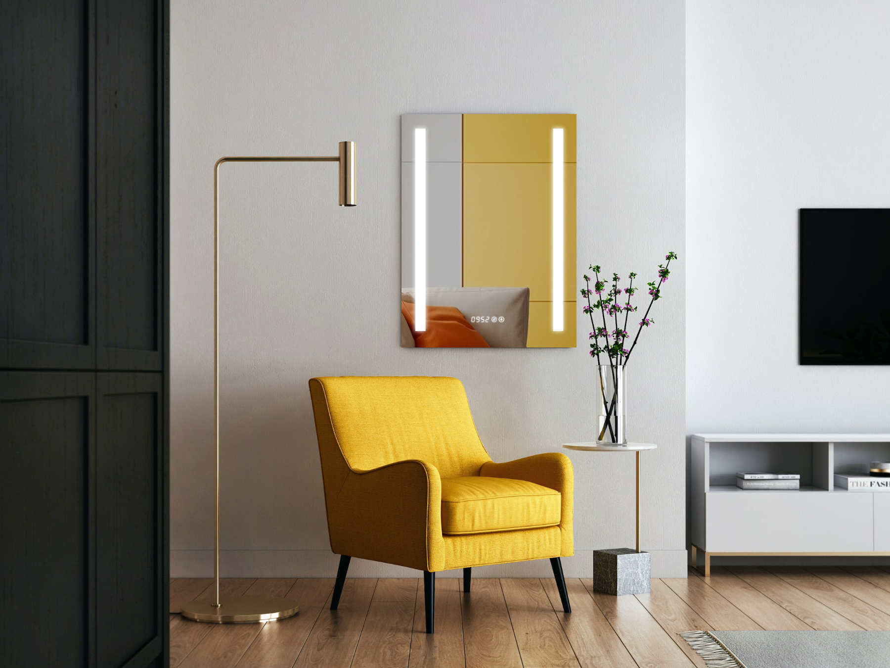 LED Badspiegel, design Dekor Spiegel, Badspiegel mit led Beleuchtung