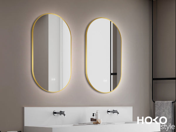 LED Badspiegel, design oval Badpiegel, Badspiegel mit led Beleuchtung