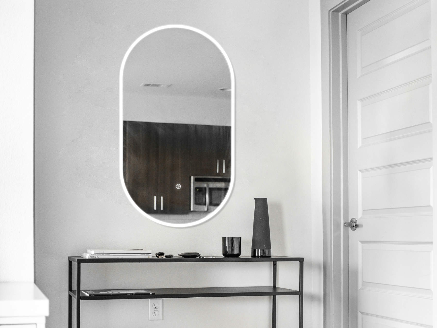 LED Badspiegel, design oval Badspiegel, Badspiegel mit led Beleuchtung