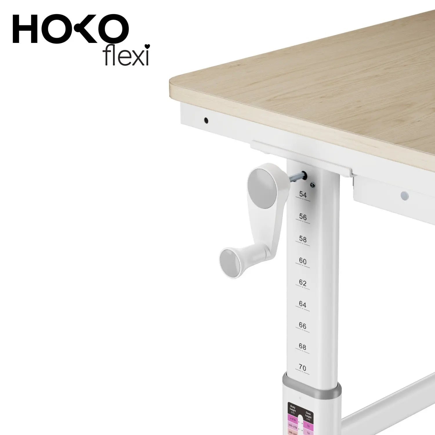 CELIN-Ergo-Study-Table manuell höhenverstellbar Kinder-Schreibtisch mit verstellbarer Tischplatte - HOKO-Style