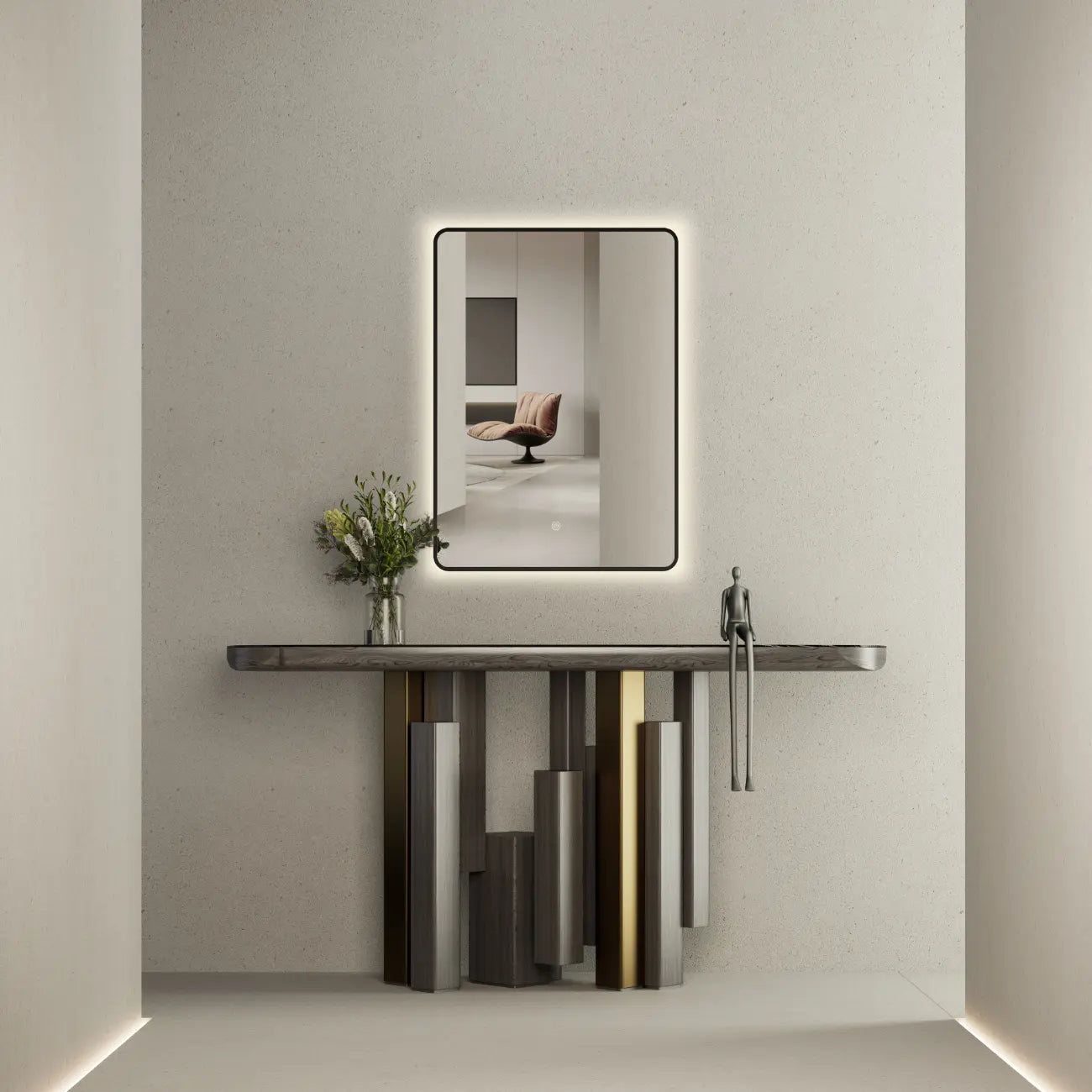 Wohn-Flur-mit-moderner-Einrichtung-Gestaltung