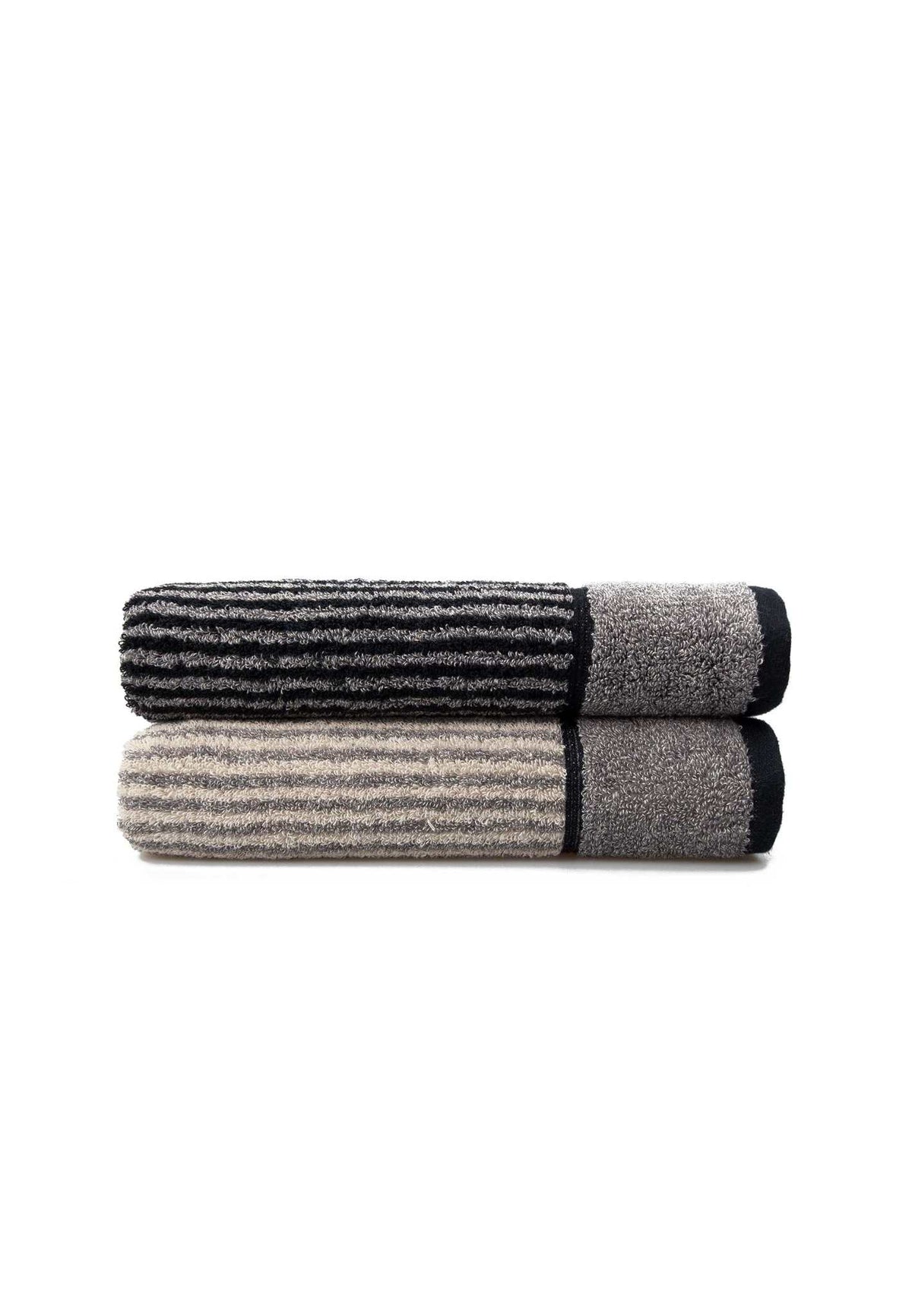 GRACE Classic Streifen Handtuch aus 100 % Baumwolle – Jacquard-Frottier, 500 g/m² - HOKO-Style